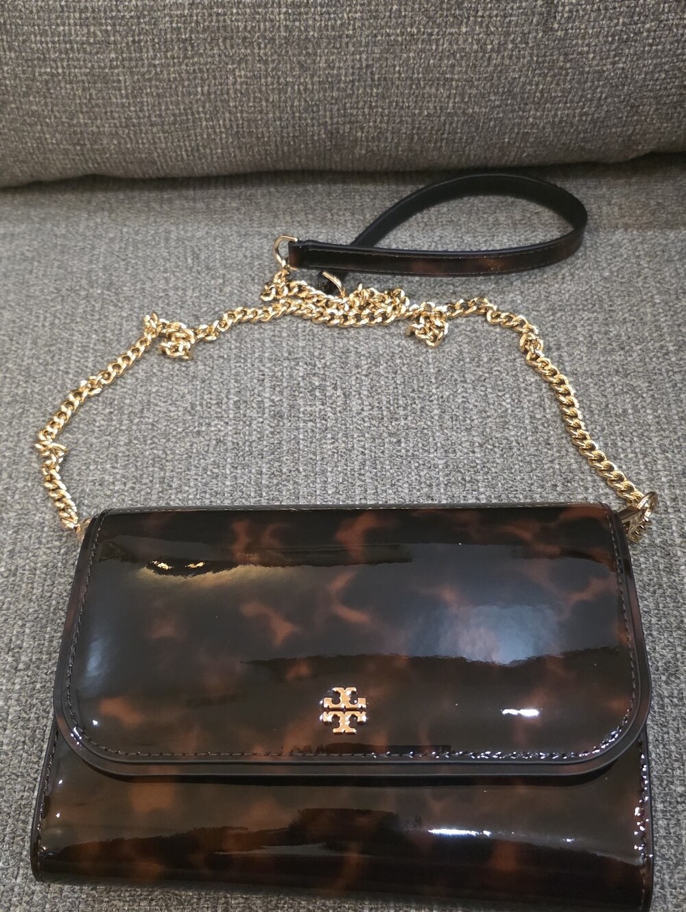 Emerson Tortoise Patent Chain Wallet